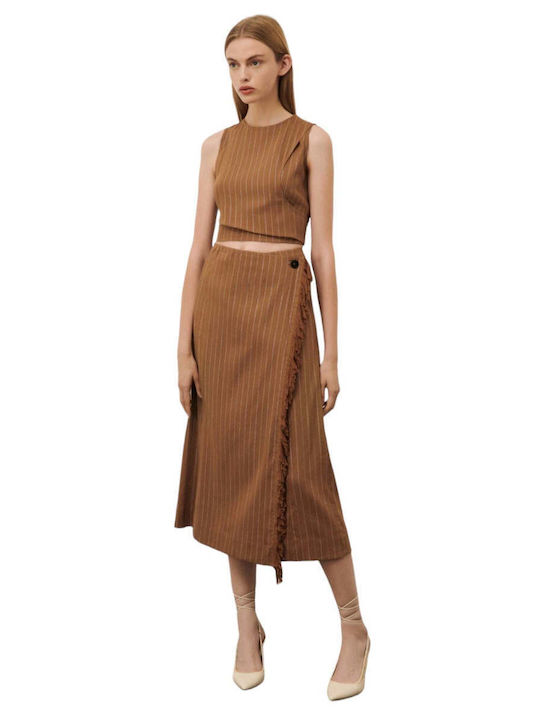 Marella Midi Skirt in Brown color