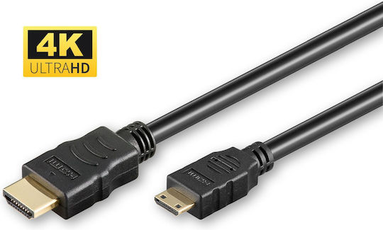 Microconnect Cable HDMI male - mini HDMI male 1.5m Μαύρο