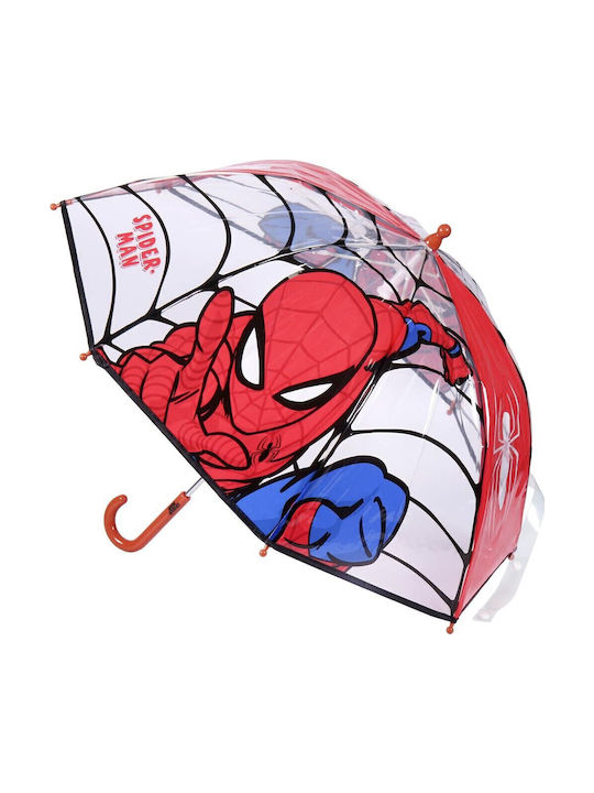 Spiderman Kinderregenschirm Gebogener Handgriff Rote 45cm Spiderman Kinderregenschirm Gebogener Handgriff Rote 45cm