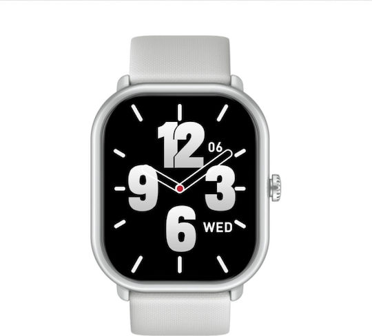 Zeblaze GTS 3 Pro 46mm Smartwatch με Παλμογράφο (Λευκό)