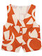 Compania Fantastica Women's Blouse Cotton Sleeveless with V Neckline Multicolour