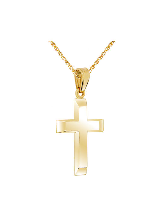 Men's Gold Cross 14K with Chain