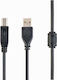 Cablexpert USB 2.0 Cable USB-A male - USB-B male Μαύρο 1.5m CCFB-USB2-AMBM-1.5M