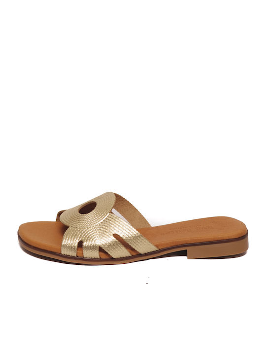 Eva Frutos Leder Flache Sandalen für Damen in G...
