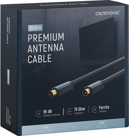 Clicktronic Kabelantenne Koax-Stecker - Koax-Buchse