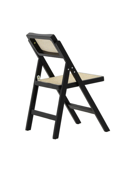 Yoko Foldable Dining Room Wooden Chair Black