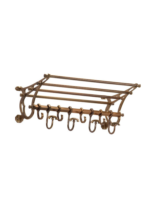 vidaXL Κρεμάστρα Τοίχου Καφέ 67x20x32cm