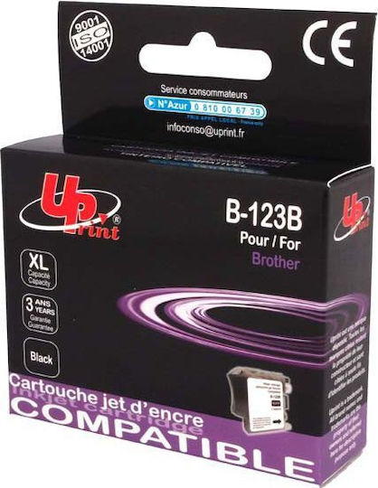Uprint Συμβατό Μελάνι Εκτυπωτή InkJet Brother /LC-123BK 17ml Μαύρο 1τμχ