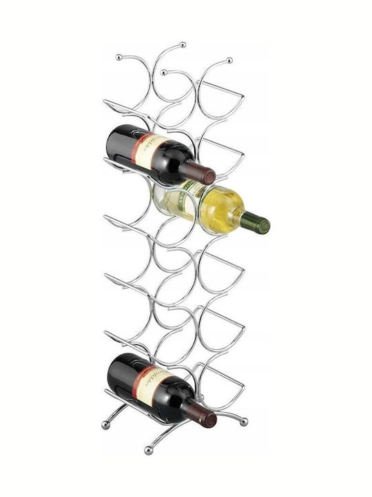 Zeller Free Standing Metallic Gray Wine Rack Zeller Free Standing Metallic Gray Wine Rack