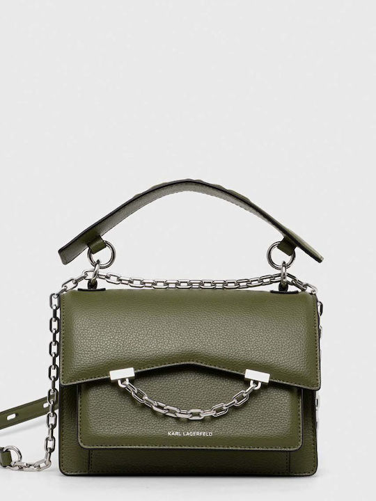 Karl Lagerfeld Leather Handbag Green 225w3081