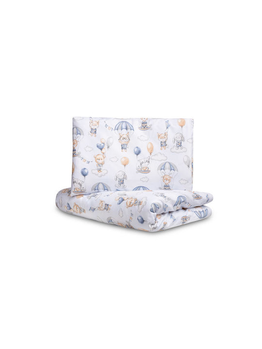 Sensillo Set Copertă de Pătuț cu Față de Pernă Multicoloră 100x135cm.