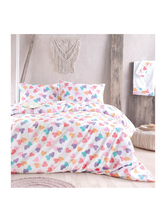 Rythmos Duvet Set Queen 220x240cm Zoey White 3pcs