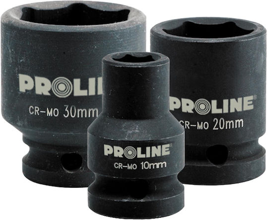 Proline Nuss Pneumatisch Sechskant mit Vierkant-Antrieb 1/2" Durchmesser 27mm 1Stück