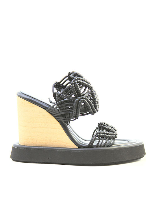 Δερματινες Μαυρες Πλατφορμες Paloma Barcelo Musa 0822681 Napa Silk Black