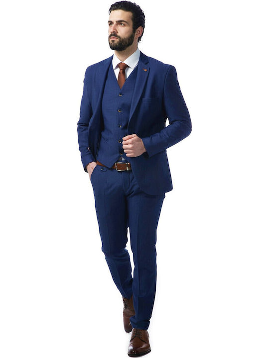 Men's Suit with Vest Navy