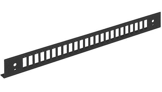 Delta Patch Panel για Rack 1U 24 Θυρών Μαύρο