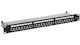 Delta Patch Panel για Rack 1U 19" 24 Θυρών Μαύρο