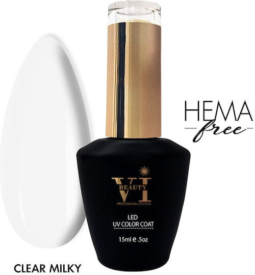 Beauty VI Halb-permanenter Nagellack Clear Milky 15ml 15ml 1Stück