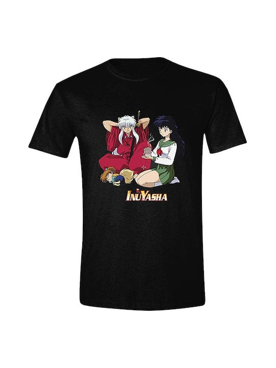 Inuyasha Inuyasha Kagome & Shippo Schwarzes T-Shirt