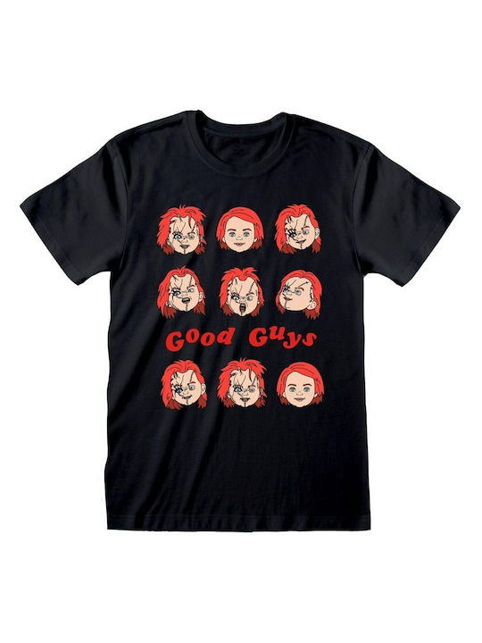 Kinderspiel Ausdrücke Chucky Schwarzes T-Shirt