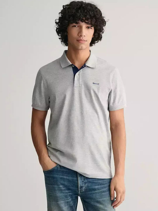 Gant Contrast Polo T-shirt Γκρι