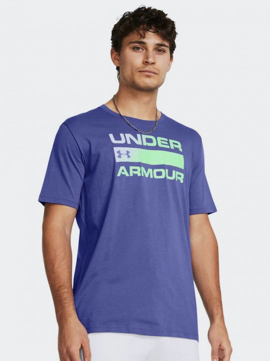 Under Armour Team Issue Wordmark Herren Sport T-Shirt Kurzarm Lila