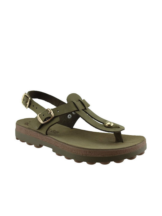 Fantasy Sandals Damen Flache Sandalen in Khaki Farbe