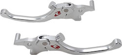 Racing Boy Set of Motorcycle Brake/Clutch Levers for Yamaha X-MAX Silver 01LV267S