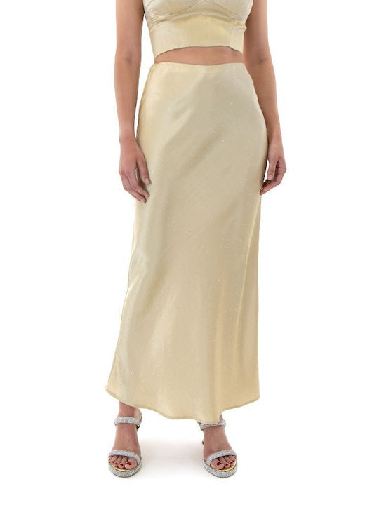 Dolce Domenica High Waist Maxi Skirt GOLD