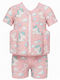 Beboulino Kinder Badeanzug Einteilig Rosa