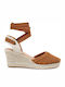 Women's Fabric Platform Espadrilles Tabac Brown