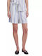 ICHI Women's Linen Shorts Cashmere Blue