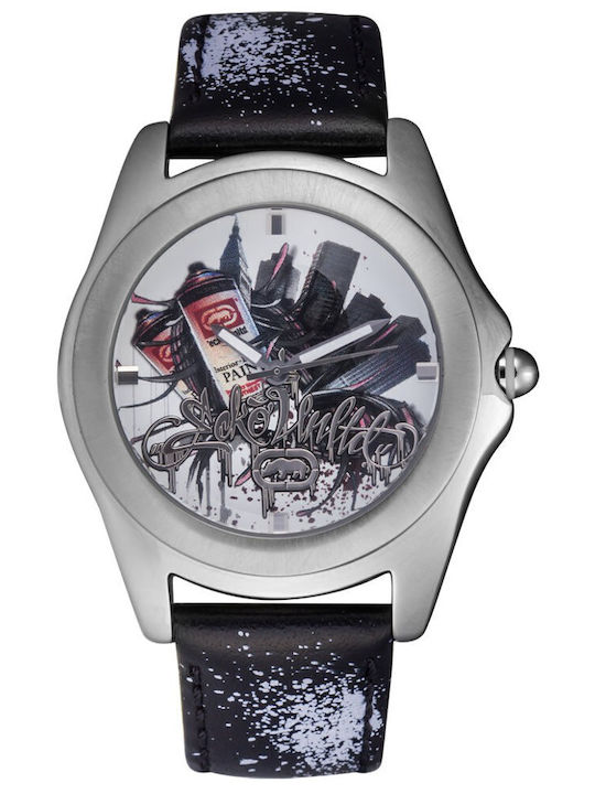 Marc Ecko Ανδρικό Ρολόι 45mm Μπαταρίας με Δερμάτινο Λουράκι
