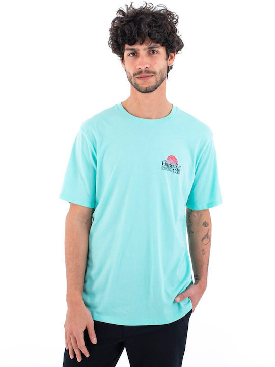 Hurley Bluza Bărbătească cu Mânecă Scurtă Turquoise