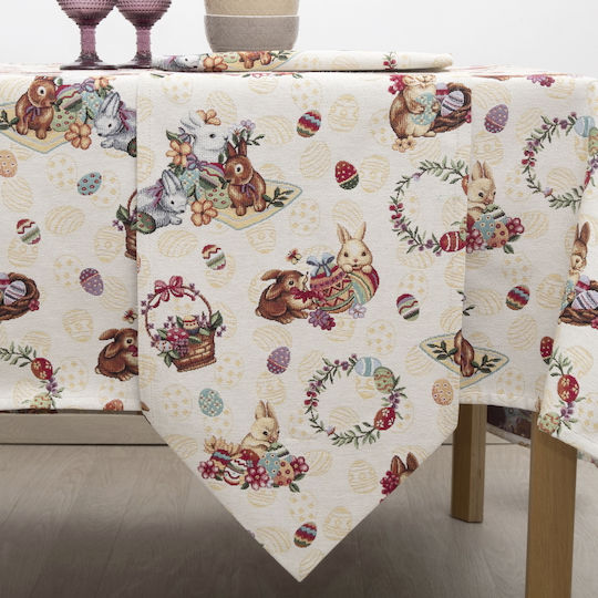 Dimeco Easter Tablecloth 40x180pcs in Beige color