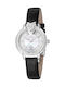 Roberto Cavalli Damen Uhr mit Schwarz Lederarmband