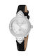 Roberto Cavalli Women's Watch with Black Leather Strap