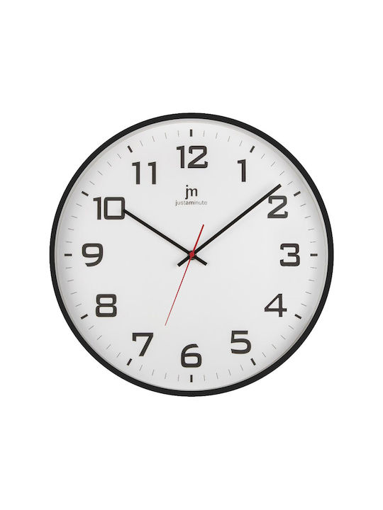 Justaminute Wall Clock Plastic Black