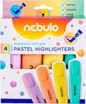 Markere de subliniere Pastel Marker 4 Colours 4buc