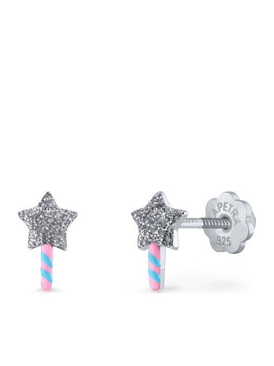 Lapetra Детски Обеци Studs Звезди от Сребро