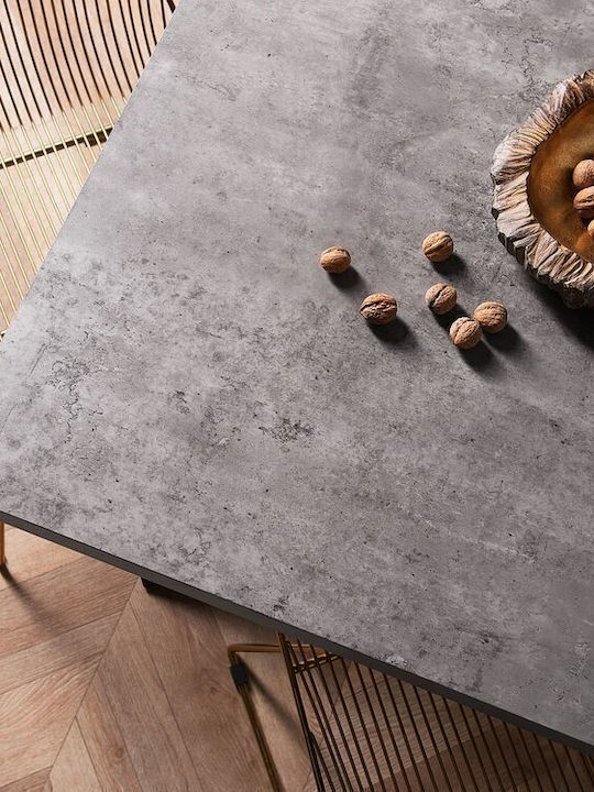 Table Kitchen from Cement Concrete Effect 160x90x75cm