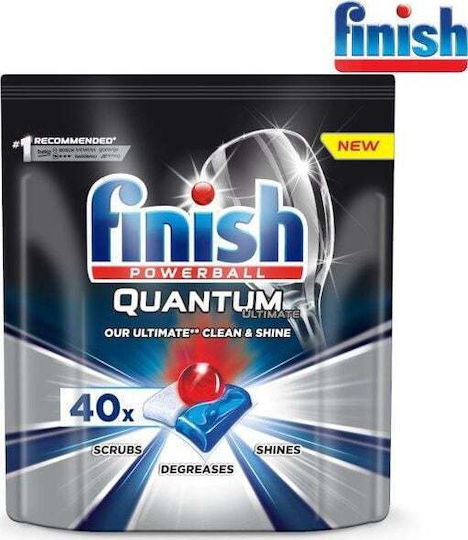 Finish Powerball Quantum Ultimate 40 Κάψουλες Πλυντηρίου Πιάτων
