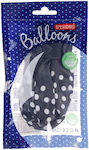 Set of 6 Balloons Black 30cm