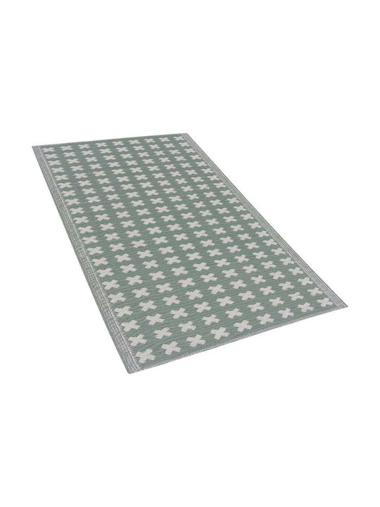 Beliani Rug Rectangular Green