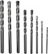 AWTools Set 8 Burghie cu Diamant Carbură cu Tija Cilindrică pentru Materiale de construcție