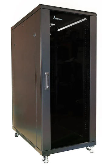 Extralink С крака Рак кабинет 27U Черен EX.14404