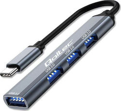 Qoltec USB Hub 3 Θυρών (USB-C) 53792