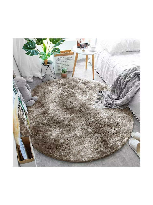 Strado Carpets Rug Round Ombrecamel (beige)