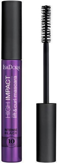 IsaDora 10 Sec High Impact Lift & Curl Mascara für Eisstockschießen & Länge 31 Intense Black 9ml