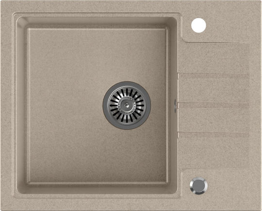 Steiner Drop-In Spüle aus Verbundgranulat B62xT50cm granite beige